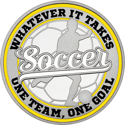 White "Soccer" with Yellow Outer Circular Borders